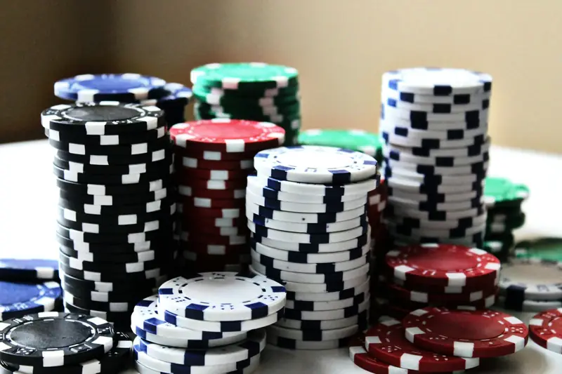 Stacks of casino chips